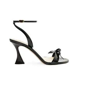 New w/box Alexander Birman Clarita Bell-Heel Patent Leather Sandals